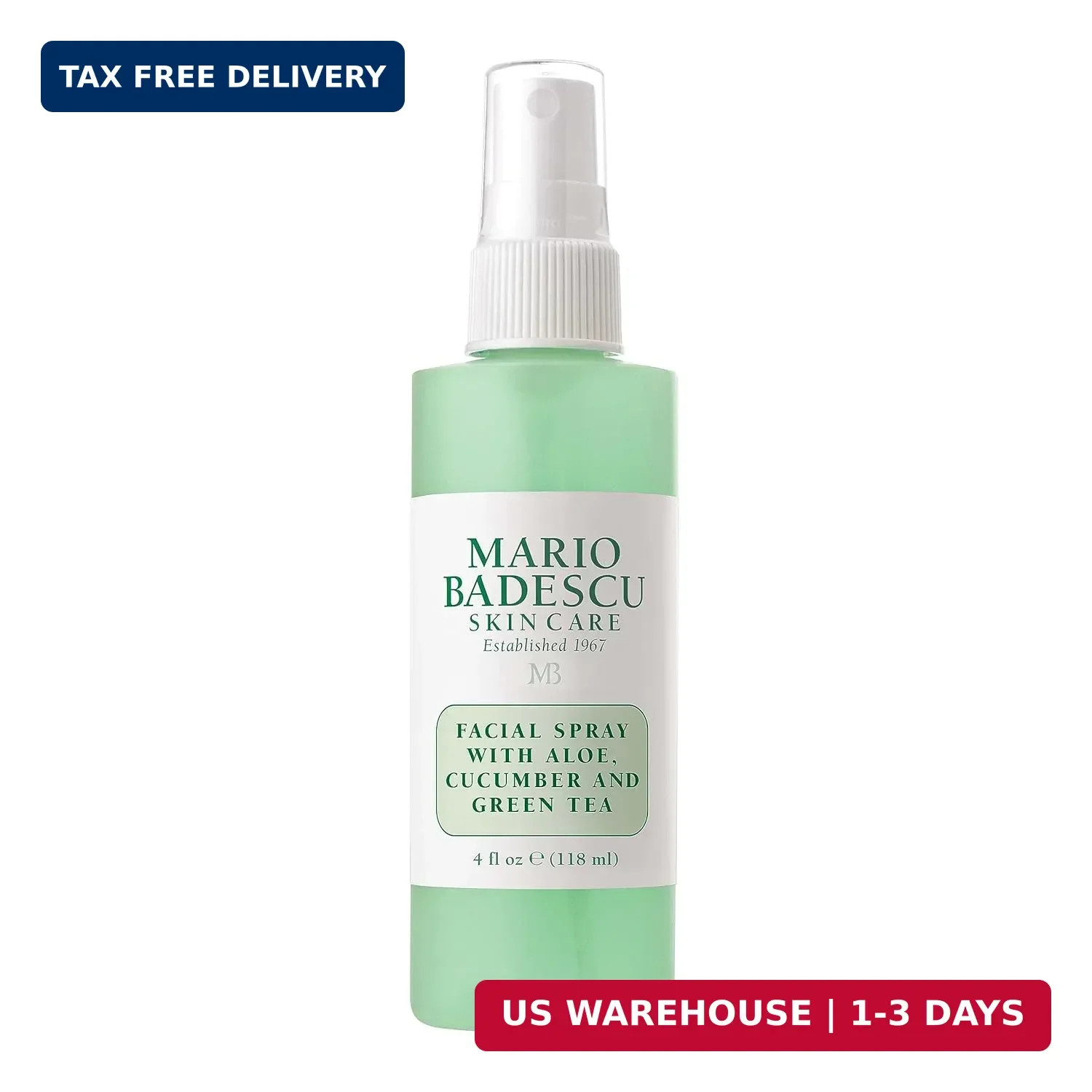Mario Badescu Facial Spray with Aloe, Cucumber and Green Tea for All Skin Types,