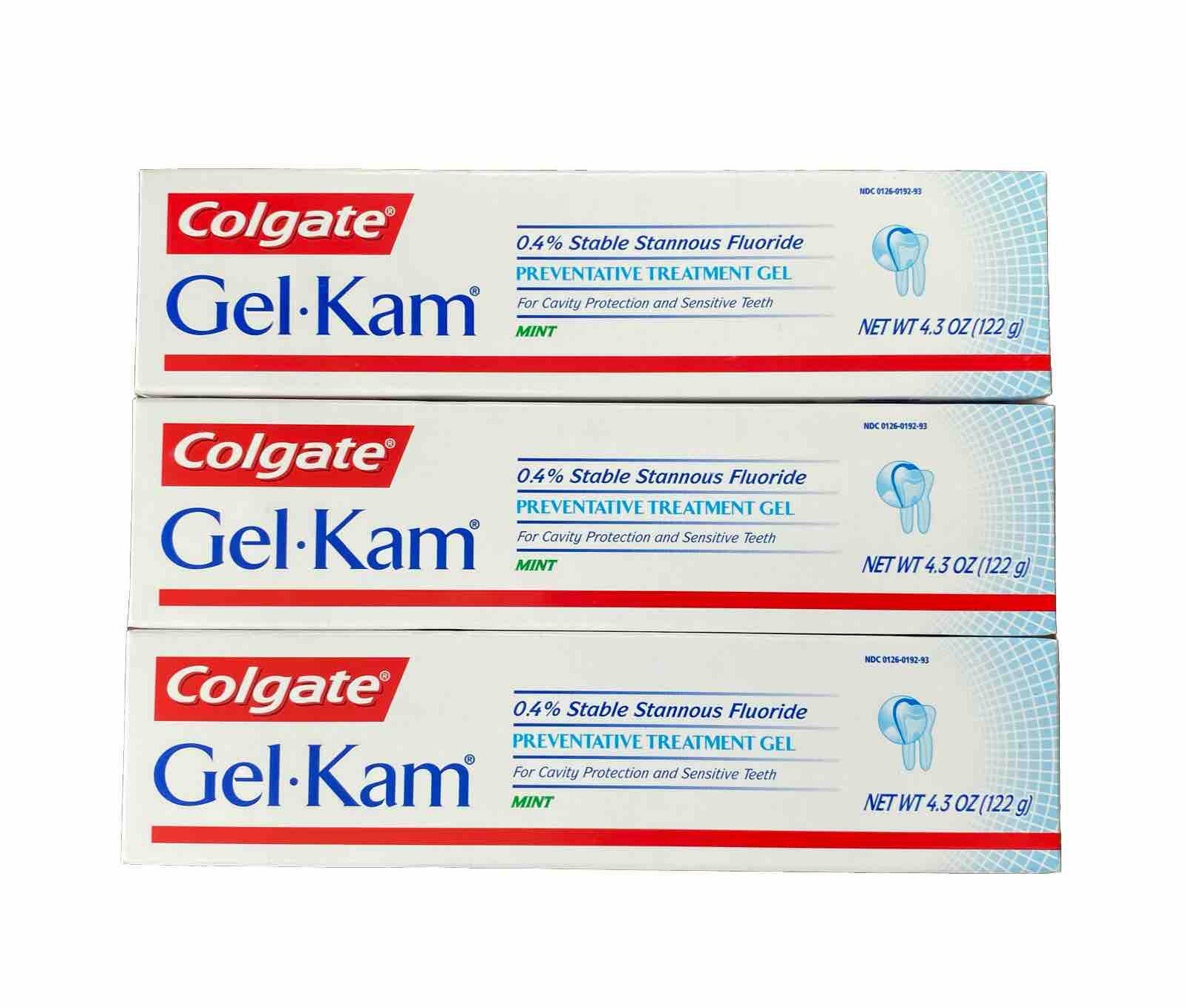 3x Colgate Gel-Kam Fluoride Treatment Gel Mint Flavor | 4.3 Oz Tube | EXP 7/2025