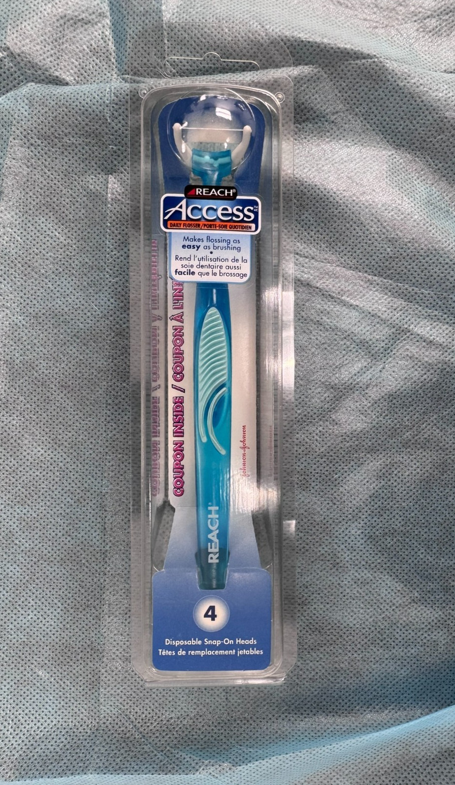 Reach Access Daily Flosser Starter Kit w/ 4 Disposable Snap-on heads