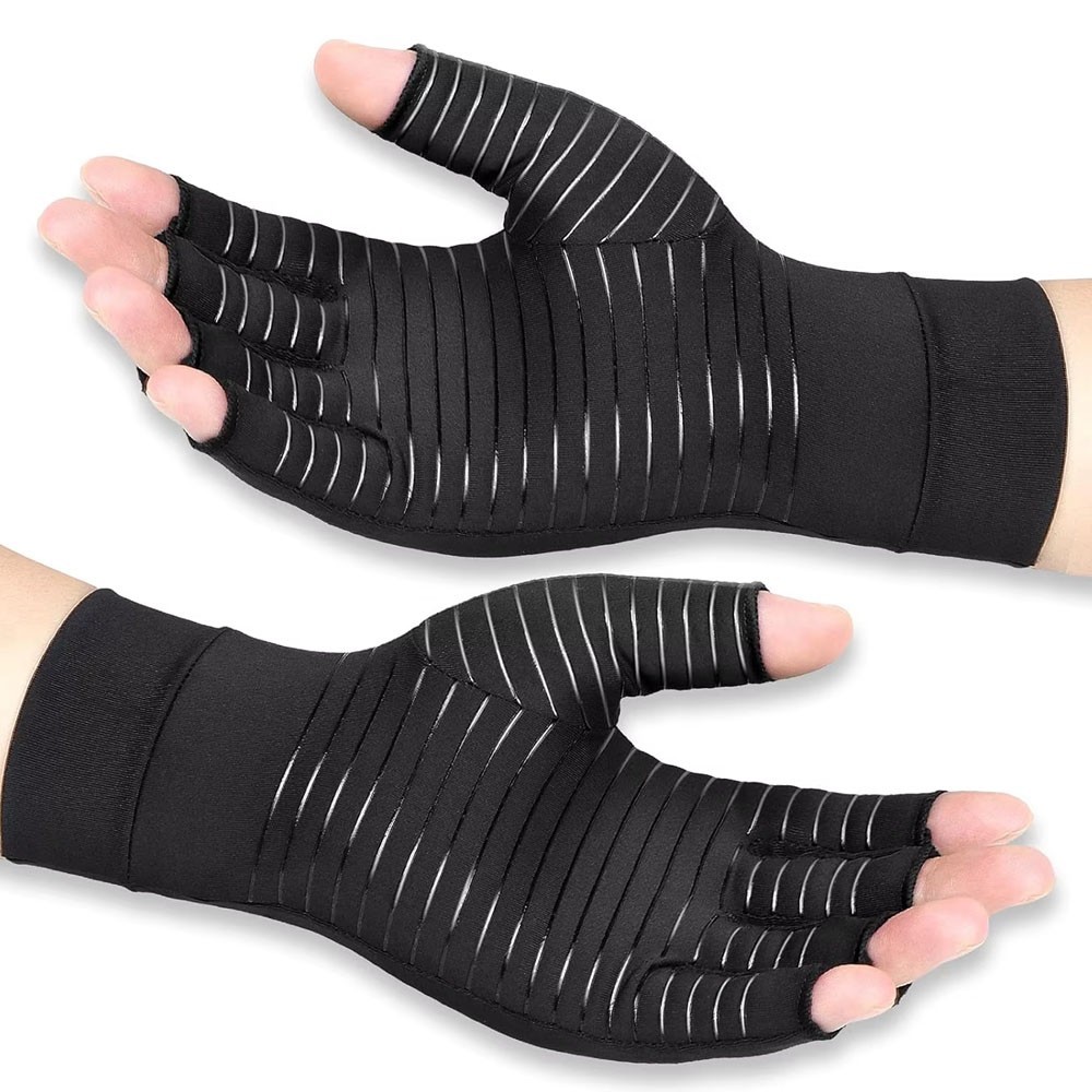 Copper Arthritis Compression Gloves Hand Support Pain Relief Joint Self Care