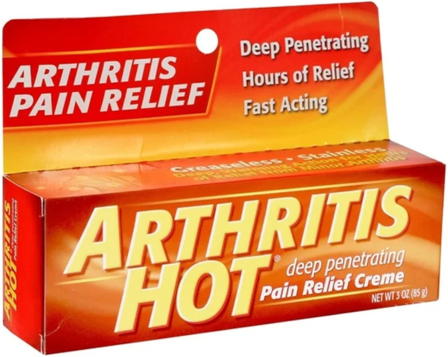 Arthritis Hot Pain Relief Creme 3 oz Pack of 2