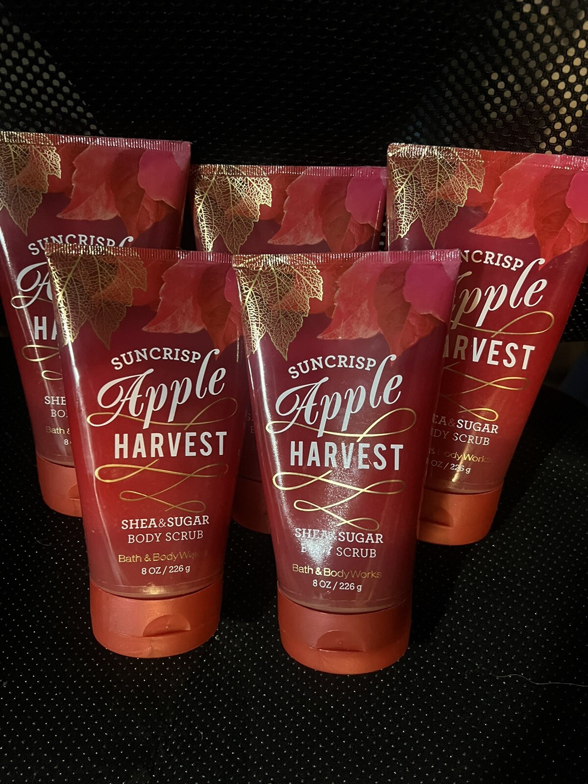 Bath & Body Works 5 X SUNCRISP APPLE HARVEST 8 Oz SHEA & SUGAR BODY SCRUBS!!