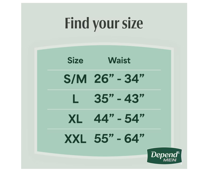 Depend Fresh Protection Incontinence Underwear for Men, Adult Diapers, XL, 68 Ct