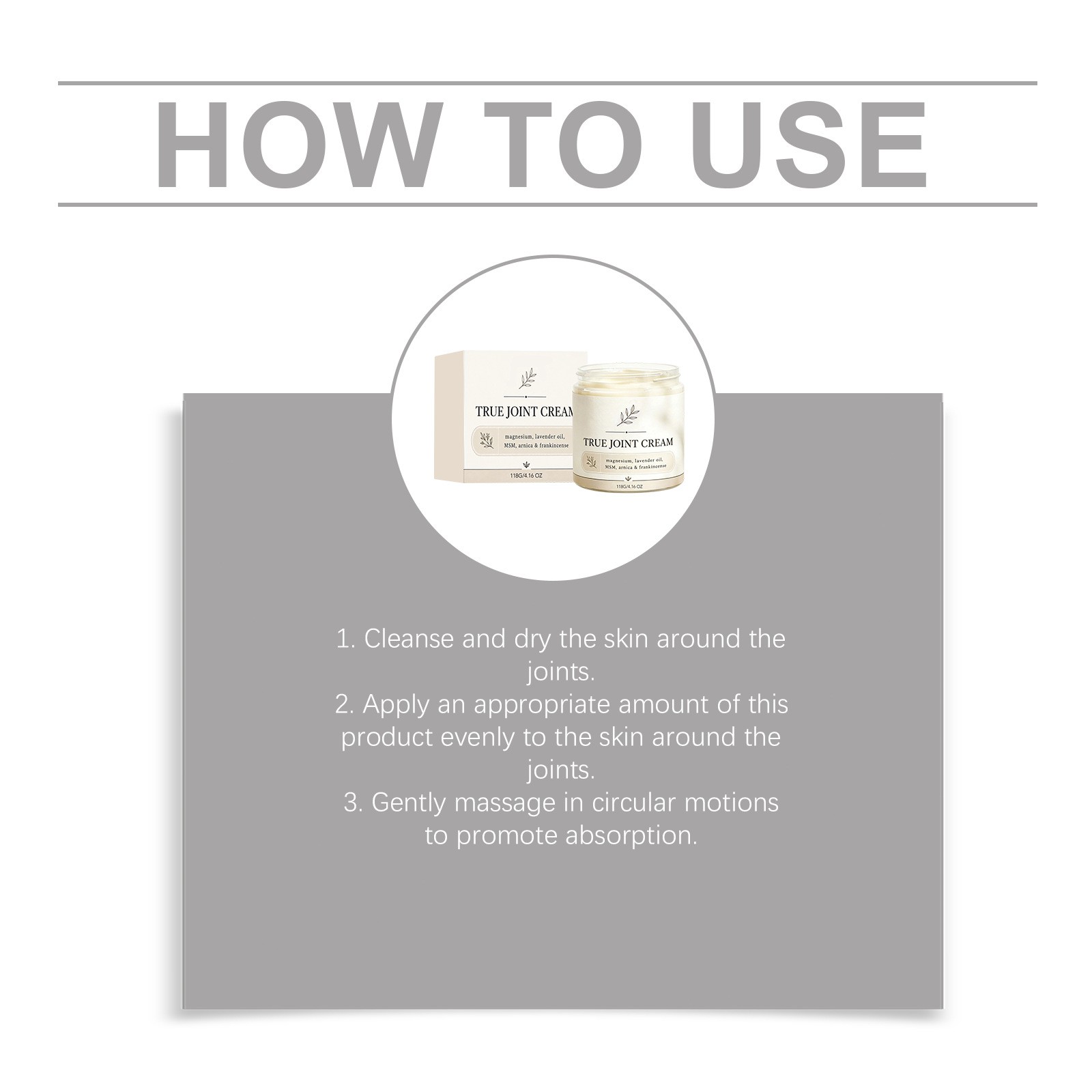 Organics True Joint Cream, Moisturizing Massage Cream for Body Joints🔥