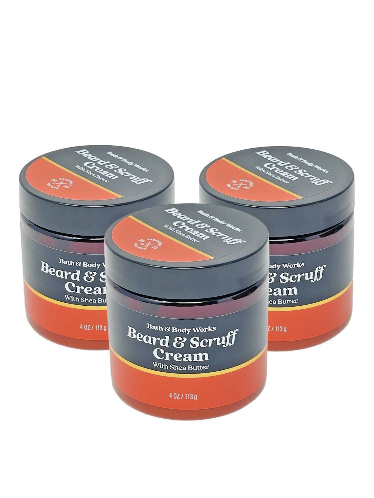 3 Bath & Body Works Beard & Scruff Cream with Shea Butter 4oz/113g New