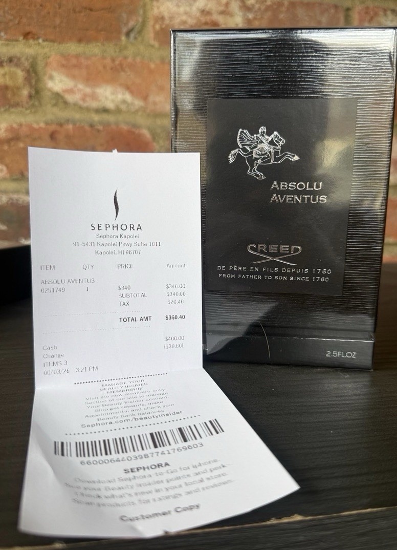 Creed Absolu Aventus Eau de Parfum Spray, Regular Size 2.5 fl oz