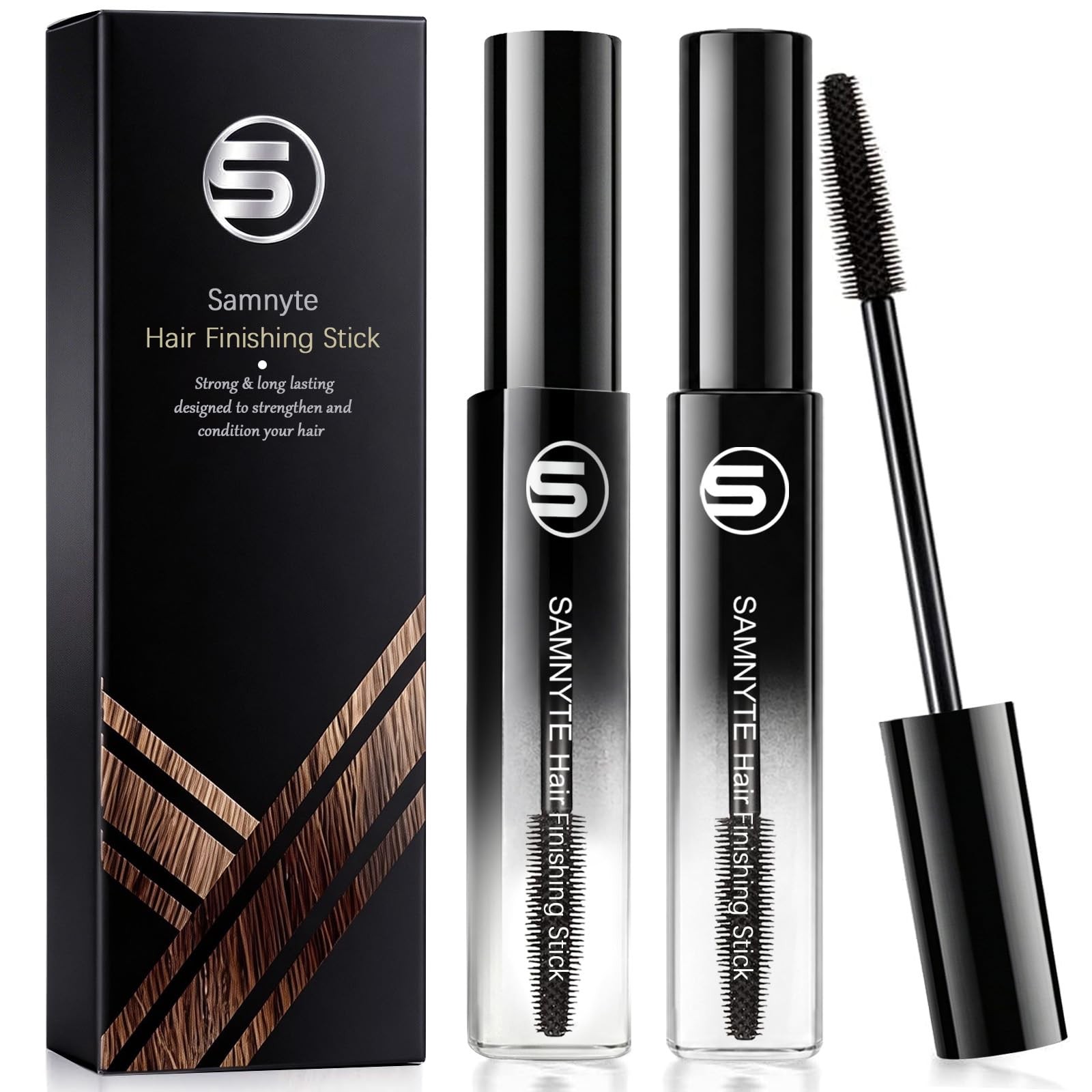 Hair Finishing Stick, 2 Pack – 0.7 Fl.Oz Hair Mascara for Taming Flyaways, No…