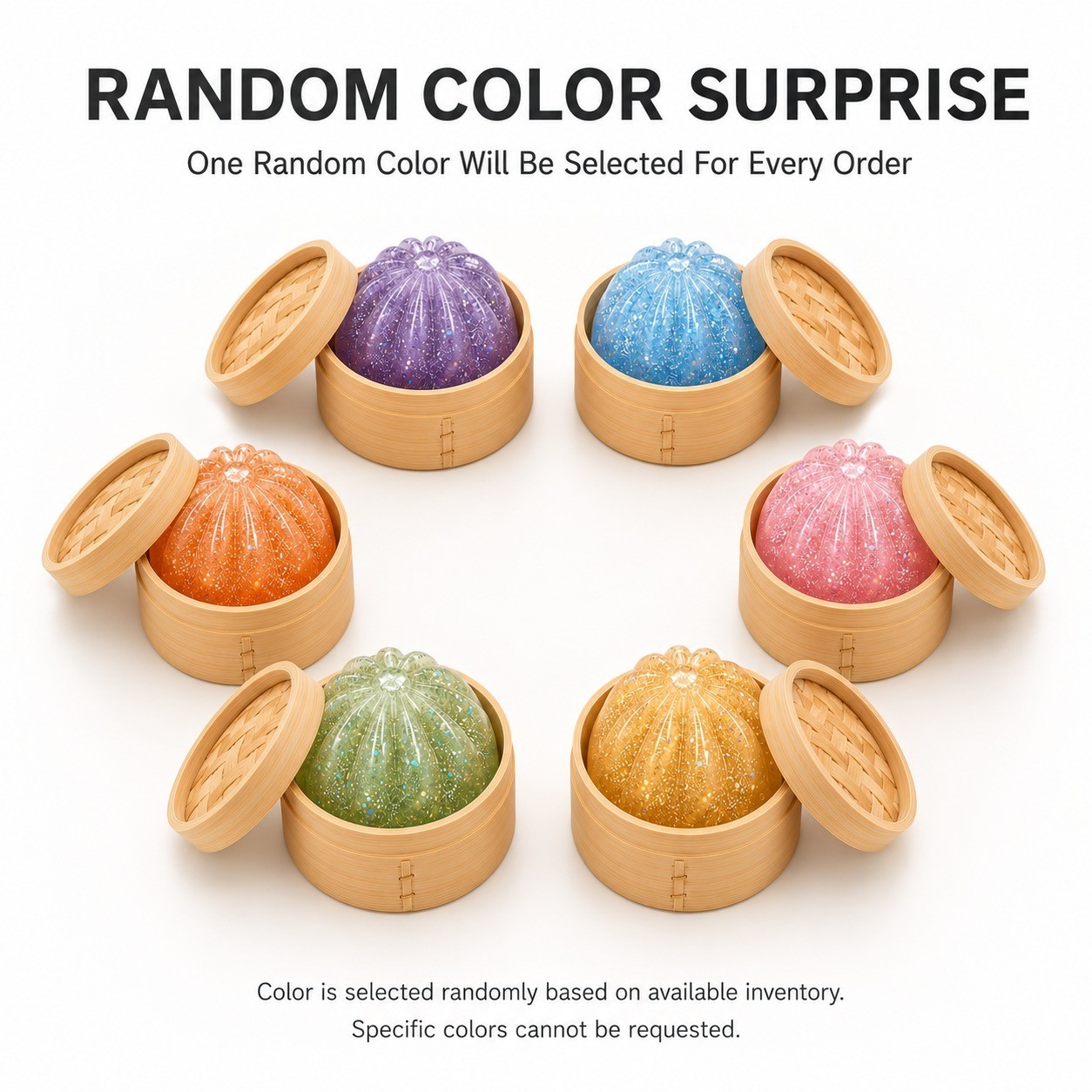 Mini Glitter Squishy Stress Ball Soft Dumpling Fidget Toy Anxiety Relief Random
