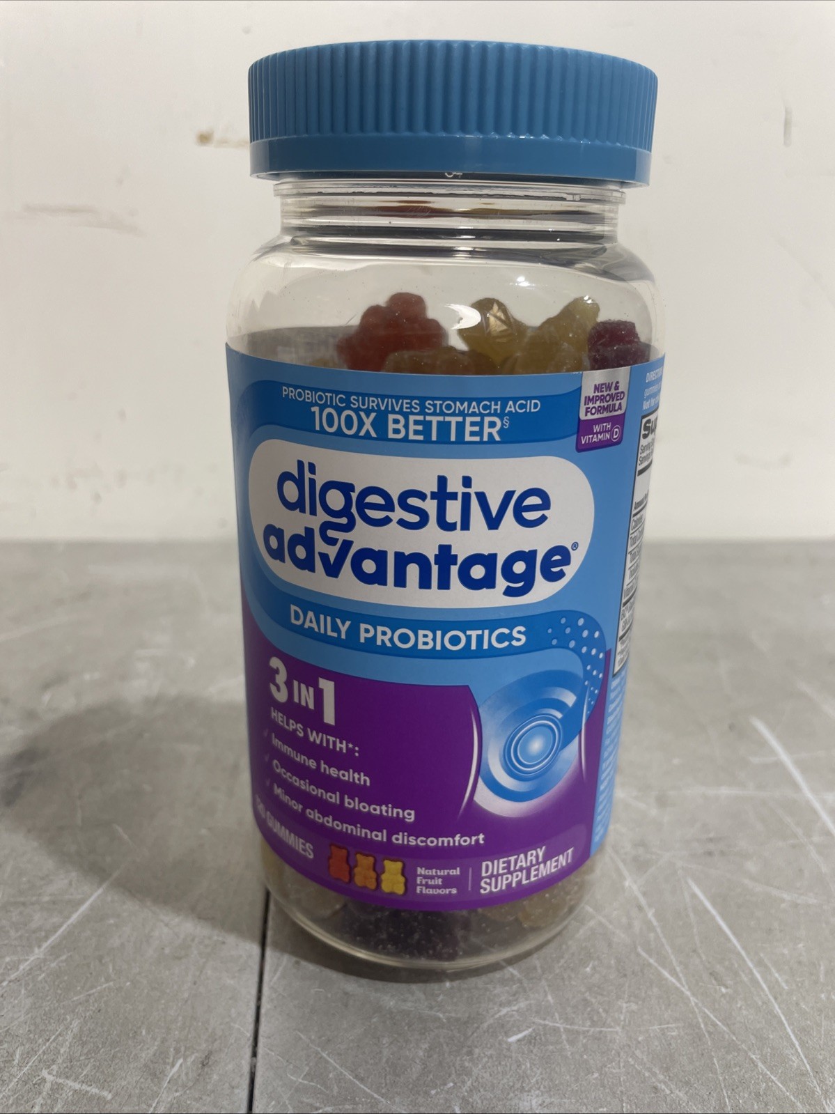 DigestiveAdvantage Probiotic Gummies 120 Count Daily Digestive Health New Sealed
