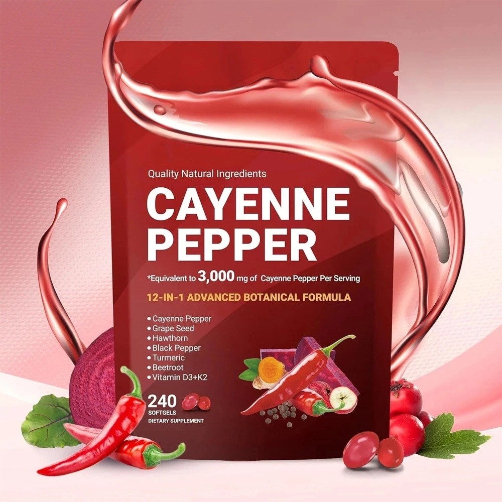 2X Capsaicin Power – Cayenne Pepper Softgels Supplement, Supports Legs Vein Hot