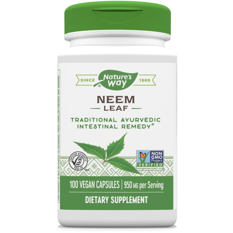 Nature’s Way Neem Leaf 950mg 100 Caps AYURVEDIC INTESTINAL HERB