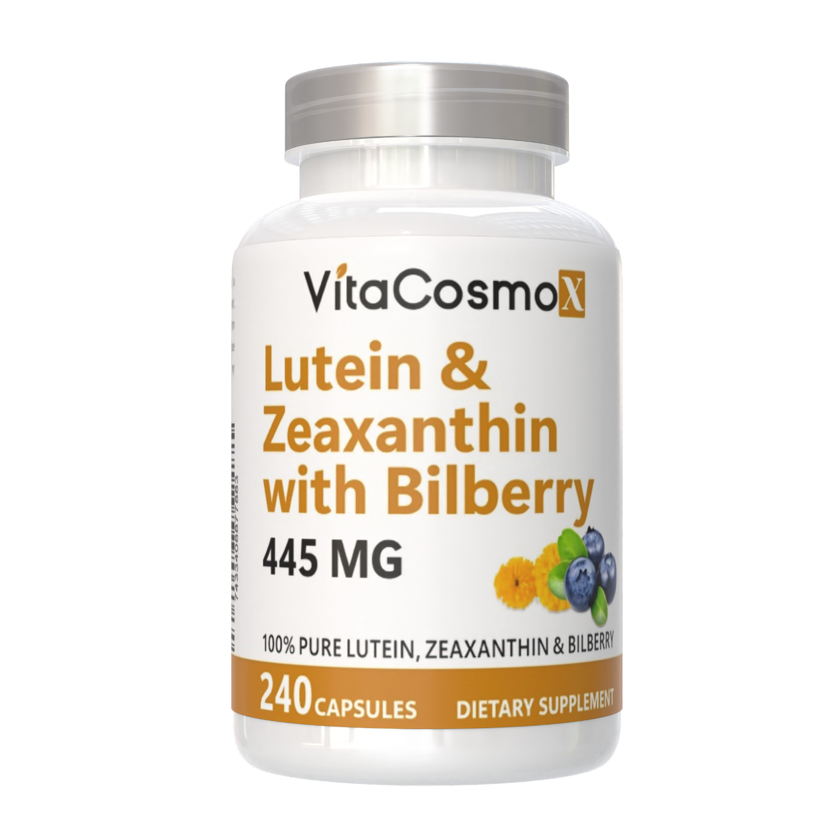 Lutein 40mg with Zeaxanthin Bilberry 400mg Eye Health Support Supplement, 240Cap