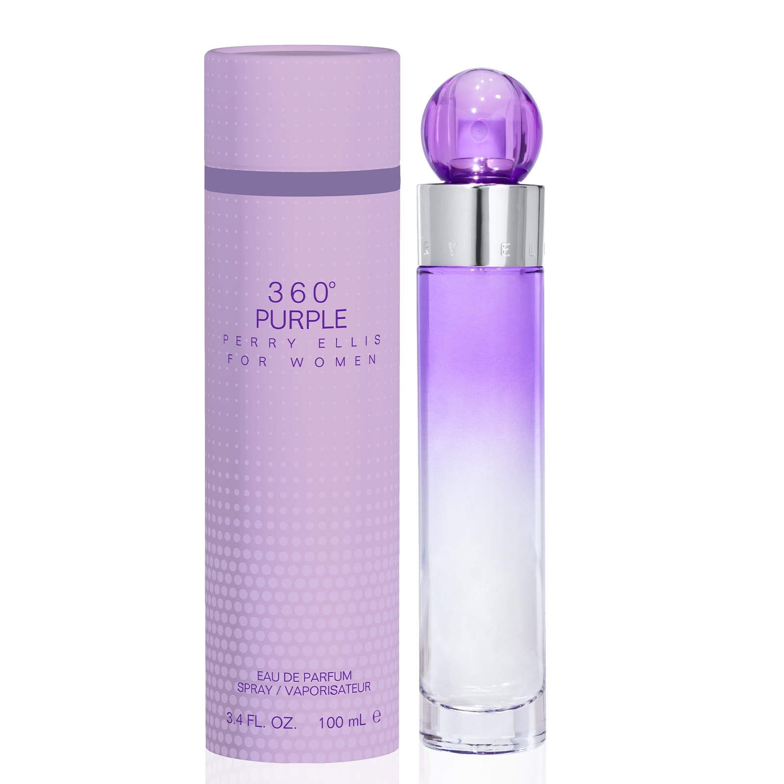 Perry Ellis 360 Purple Eau De Parfum Spray for Women – Perfume for Women, Fruity