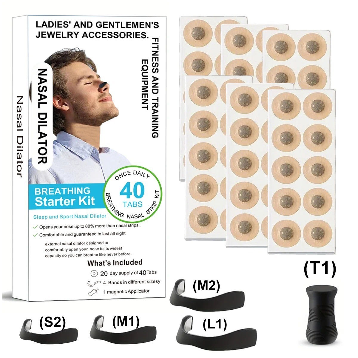 Magnetic Nasal Breathing Strips 90 Pcs