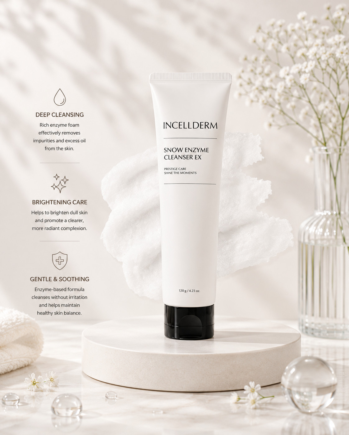 【New 100%】- Snow Enzyme Cleanser EX – 120 g / 4.23 oz. | Freeship