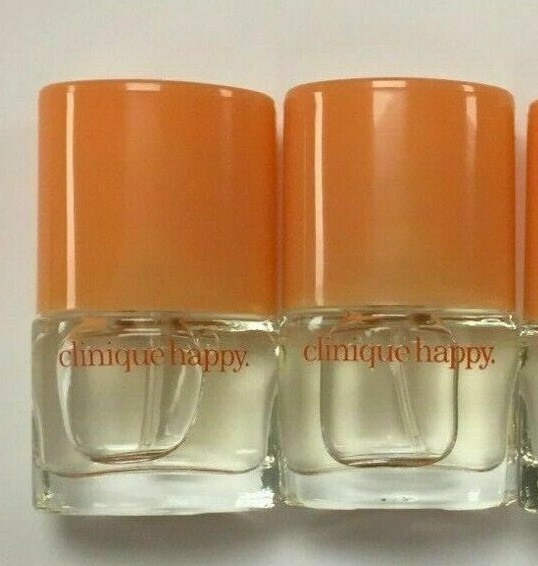 New Lot of 2 CLINIQUE HAPPY PERFUME FRAGRANCE SPRAY .14 OZ/4 ML GREAT FOR TRAVEL