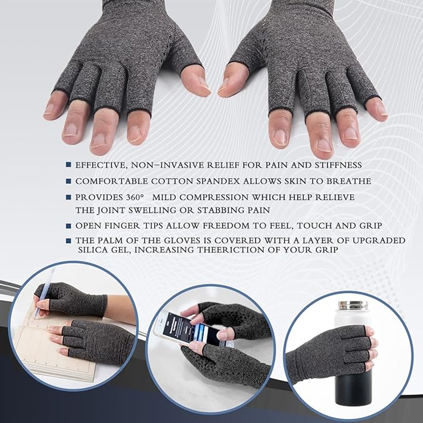 1-10x Copper Arthritis Compression Gloves Pain Relief Medical Hand Support Brace