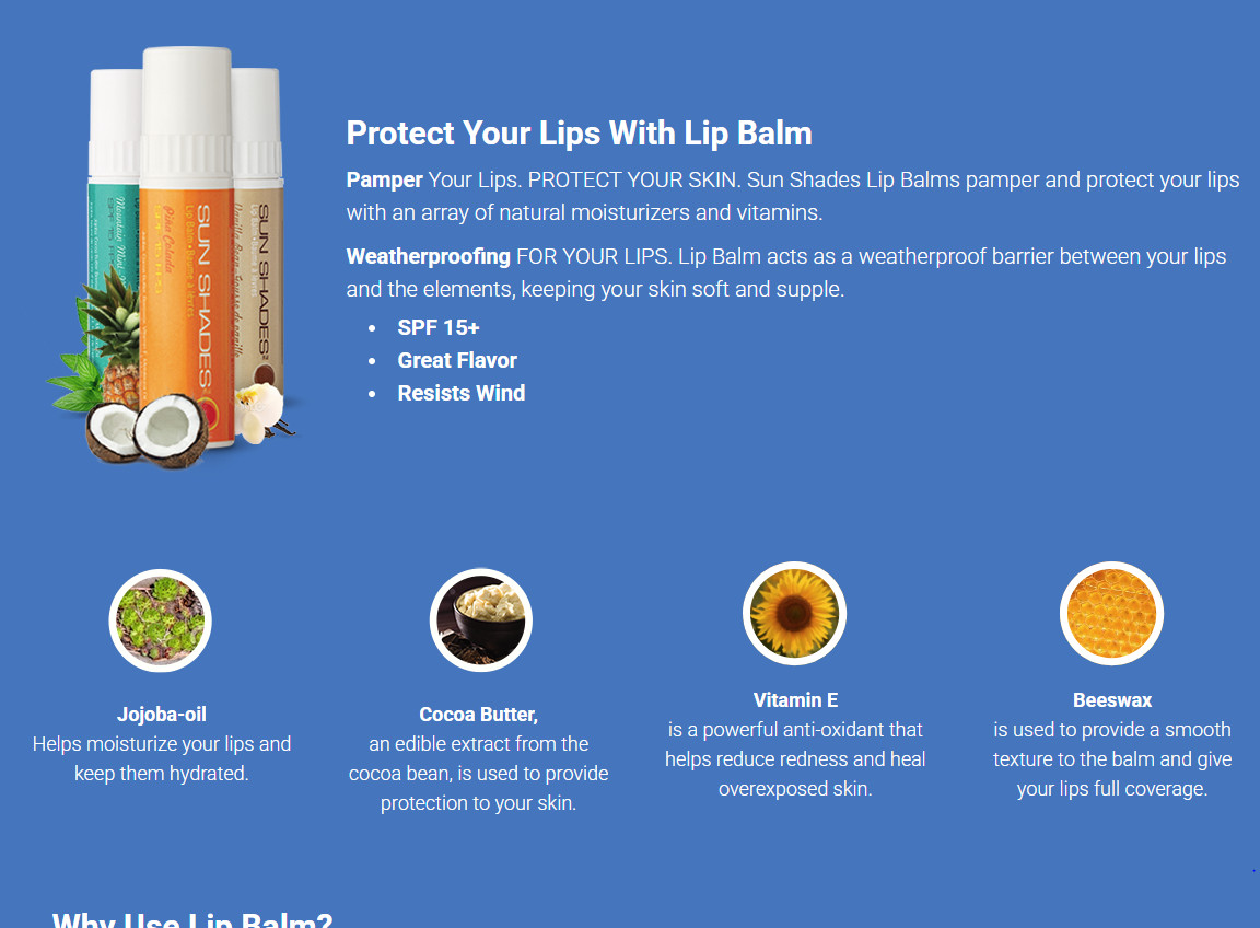 Sun Shades® Lip Balm: 3-Pack