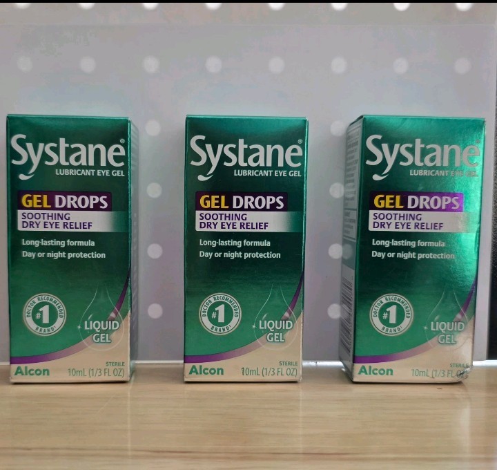 EXP 10/2027+! 3 Box Lot Systane GEL DROPS Day Night Dry Eye Relief 10mL 1/3oz