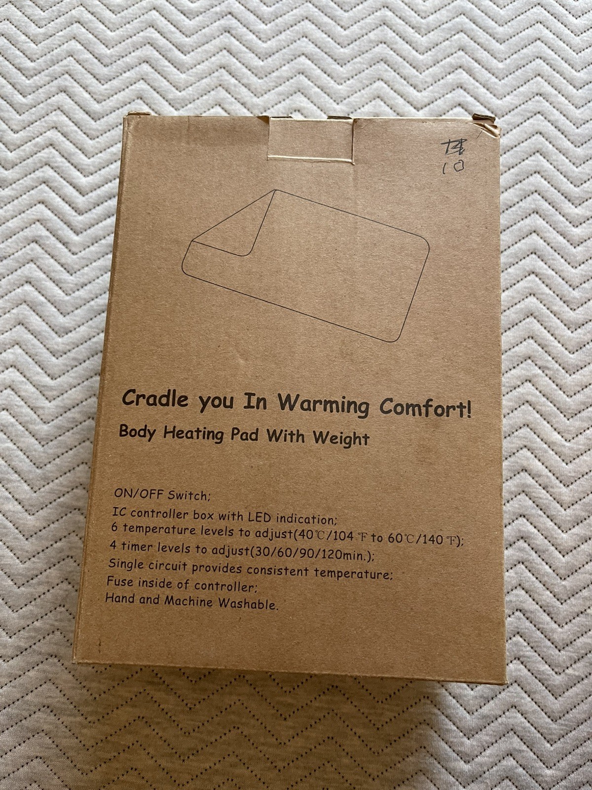 New XL Soft Plush WeightedHeating Pad 12″ x 24″ 6 Heat Settings