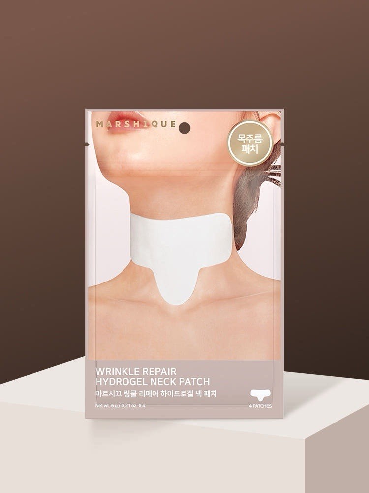 FedEx:9box MARSHIQUE Wrinkle Repair Hydrogel Neck Patch 4Sheets x 9Box(12Sheets)