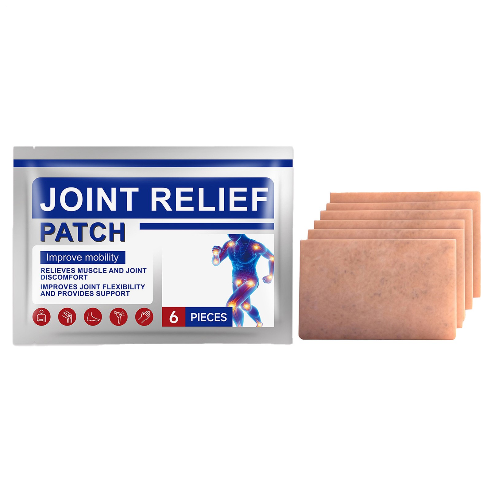 Joint Pain Relief Patches 6 Pieces Bone Care Sheets 8 Hours Heat Joint Relief