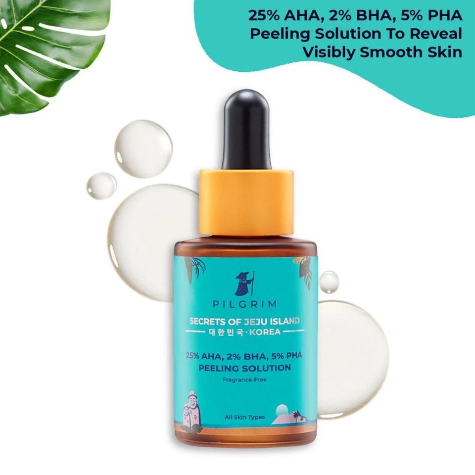 Pilgrim 25% AHA 2% BHA 5% PHA Face Peeling Solution For Acne 30ml