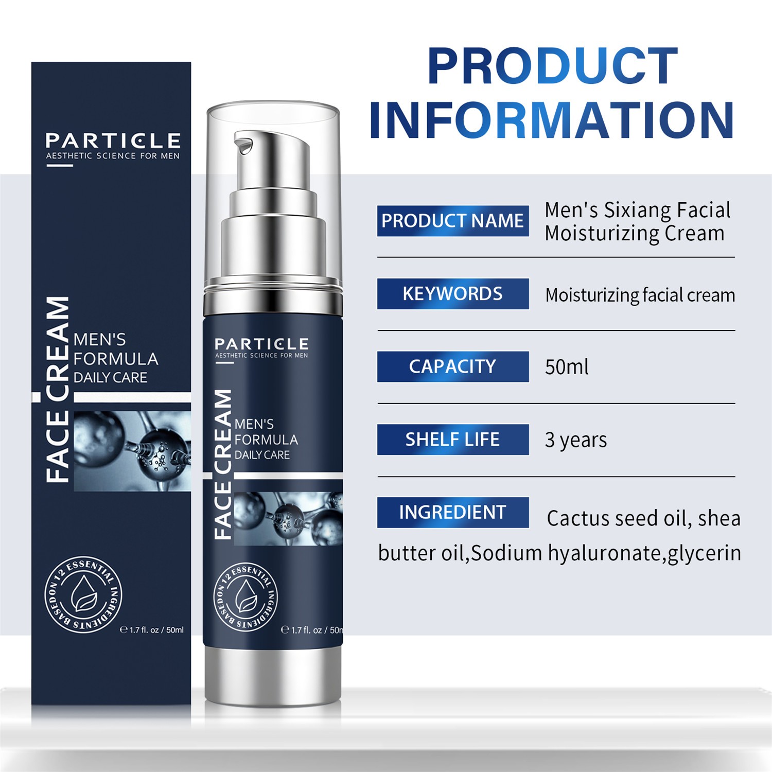 Particle Face Cream For Men 6 In 1 Anti Aging Cream Fights Eye Bags Dark Spots🔥