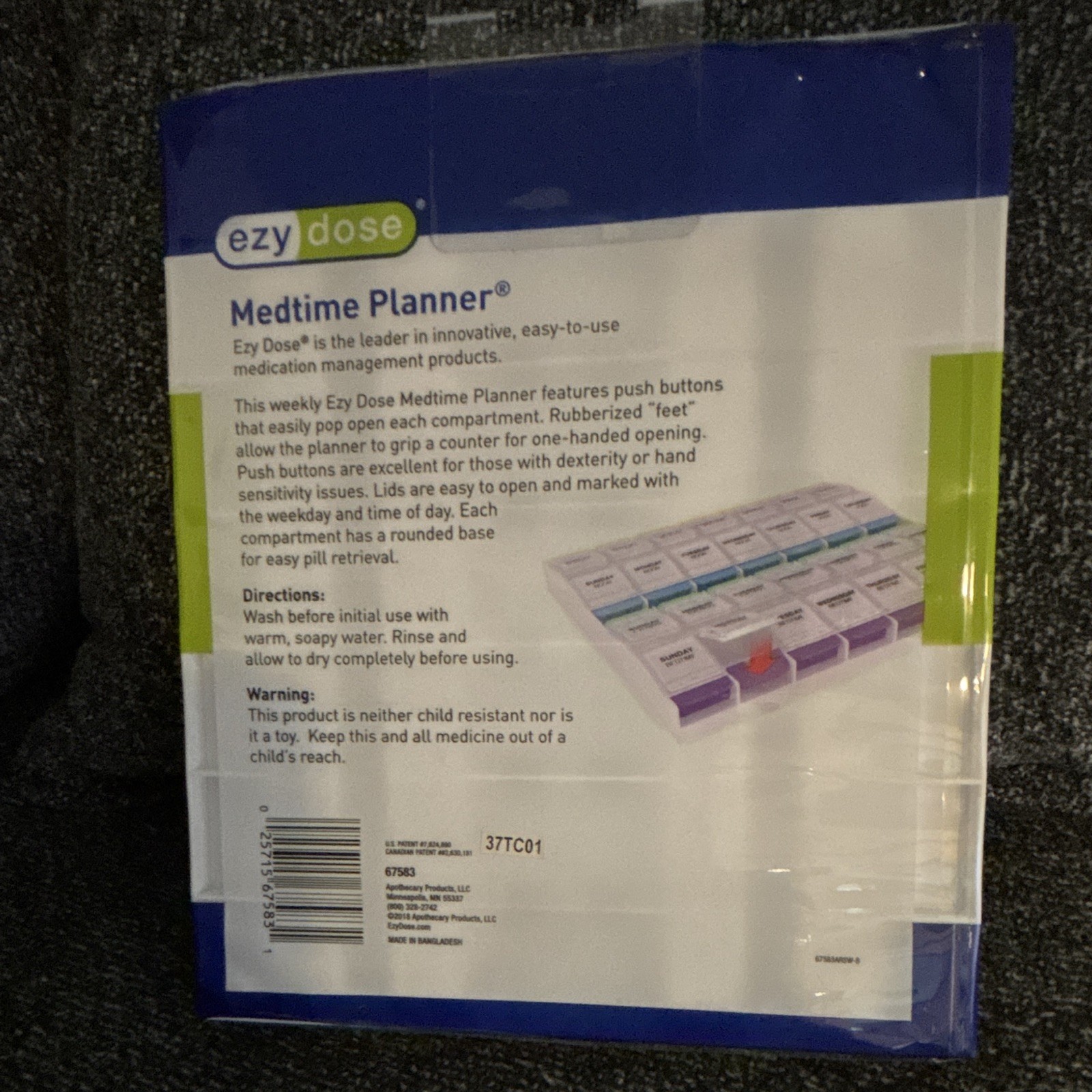 Ezy Dose Medtime Planner 7-Day 4x/Day Pill organizer