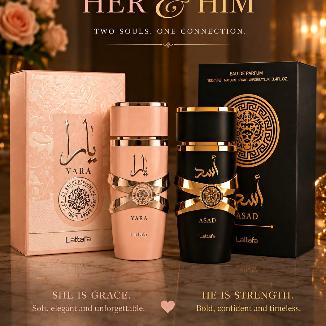 Yara & Asad Lattafa. His & Hers Fragrance set. 100% ORIGiNALS.