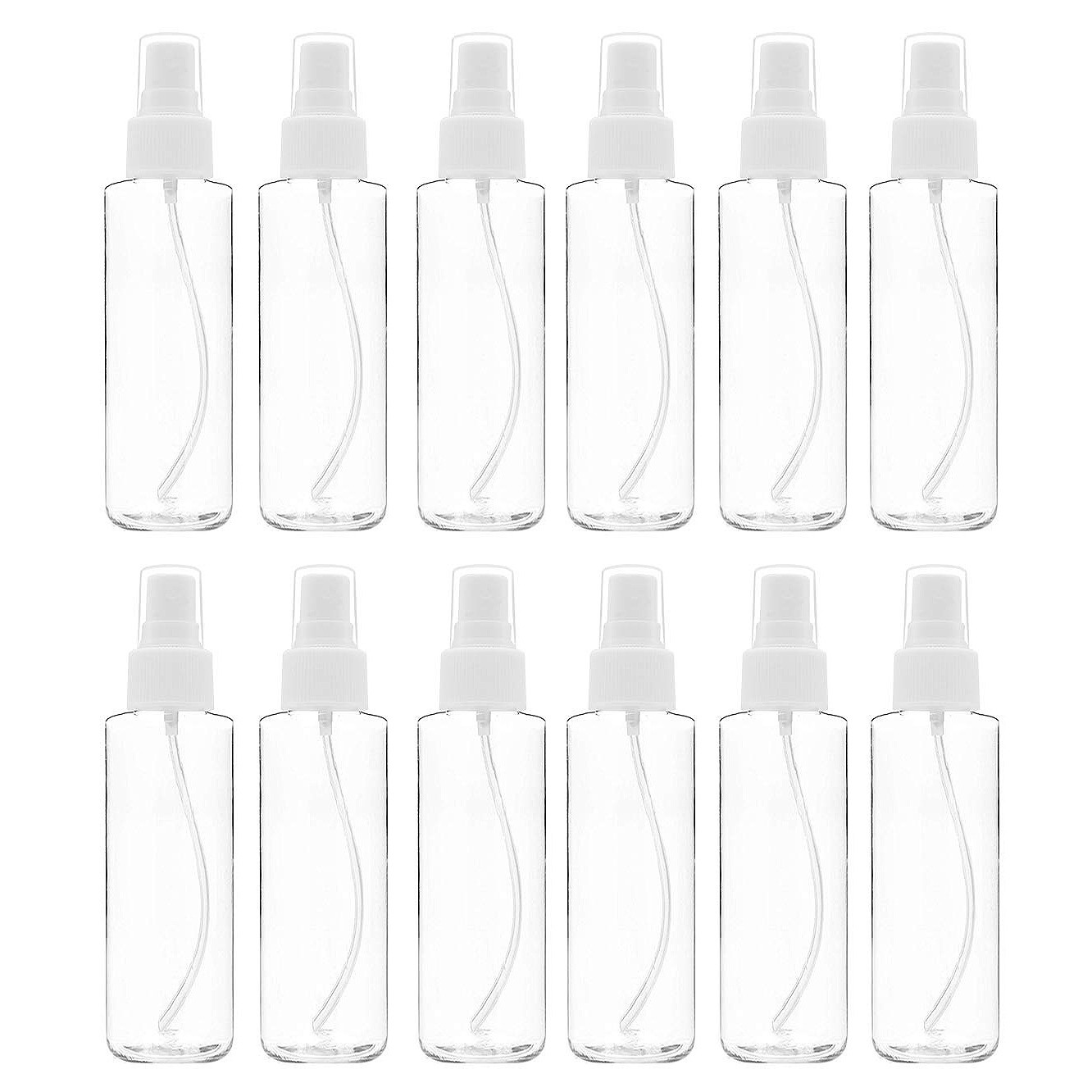 12 Pack Fine Mist Clear Bottles 120 Ml (4 Oz) with Pump ,3012