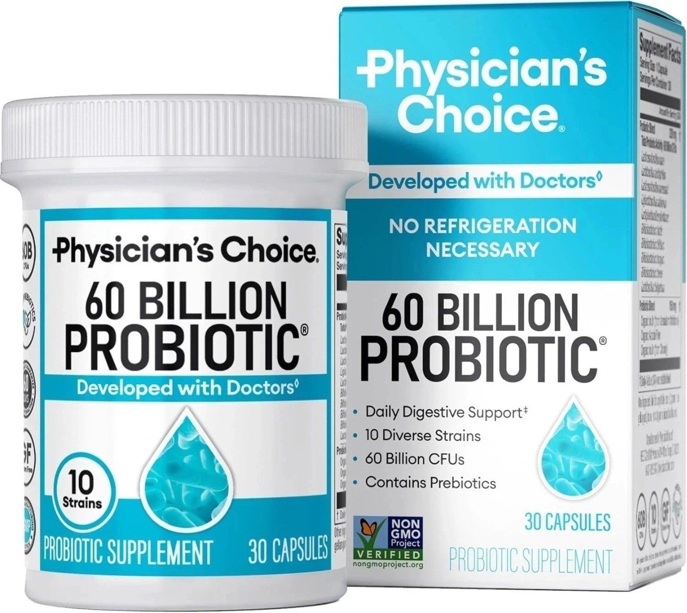 Physician’s Choice 60 Billion Probiotic 84 Caps -10 Strain +Prebiotic,Gut Health