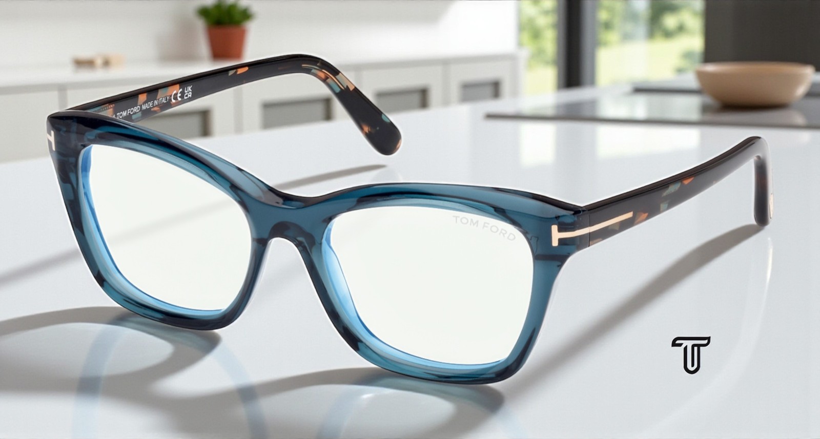 Tom Ford FT5909 B 092 Plastic Blue Other 53 mm Women’s Eyeglasses