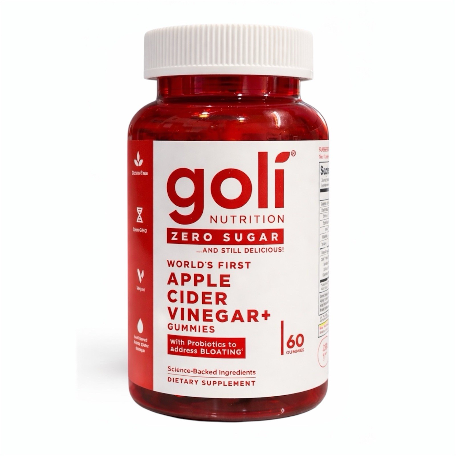 Goli Apple Cider Vinegar Gummies Zero Sugar w/ Probiotics 60 Gummies-NEW!!!