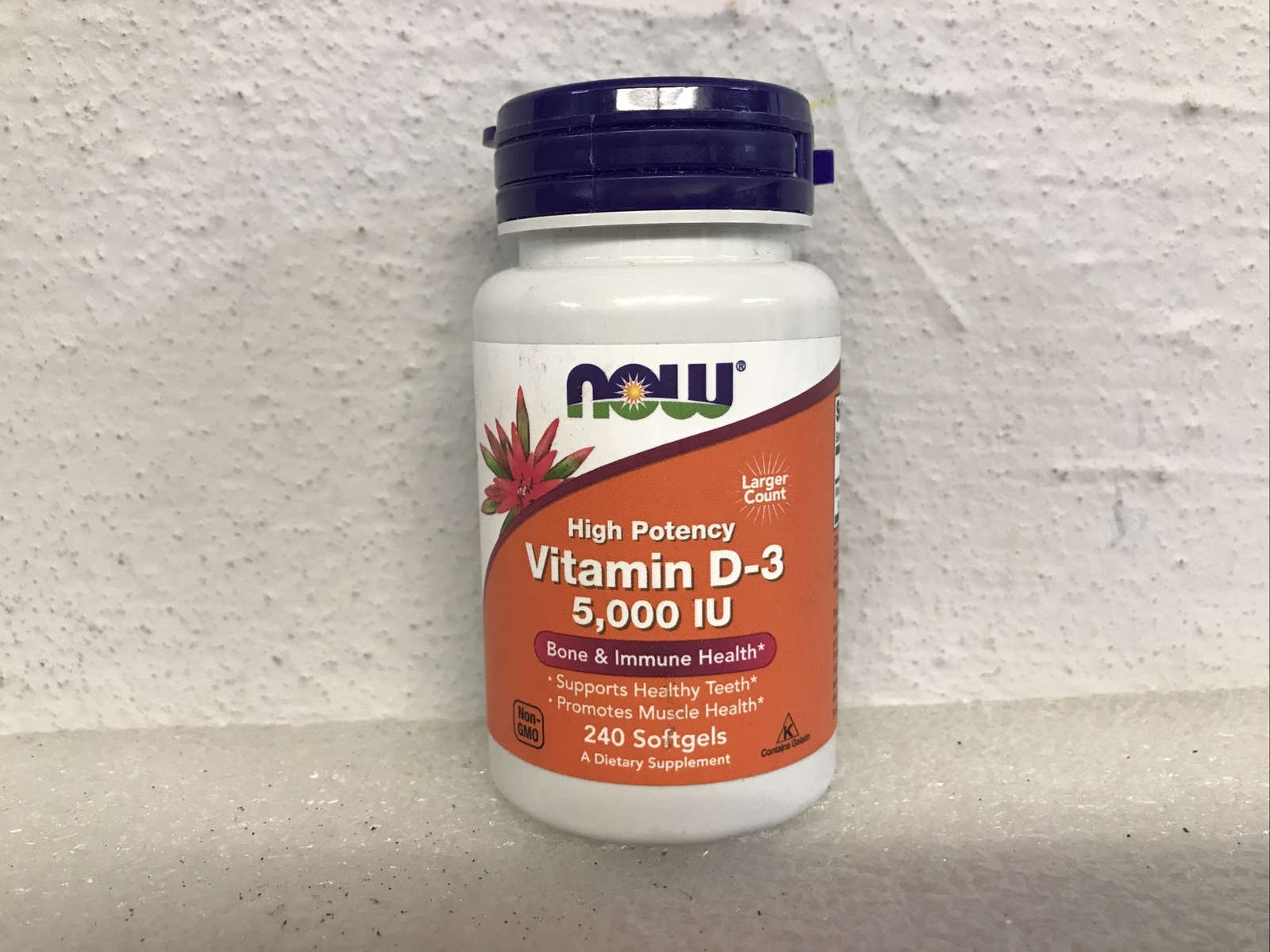 Now Foods High Potency Vitamin D-3 Softgels 240 Count 08/2027 New Sealed