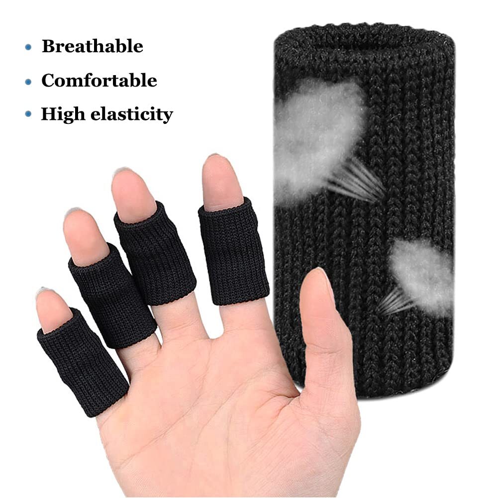 20×Finger Sleeves Splint Brace Compression Finger Support Pain Arthritis Trigger