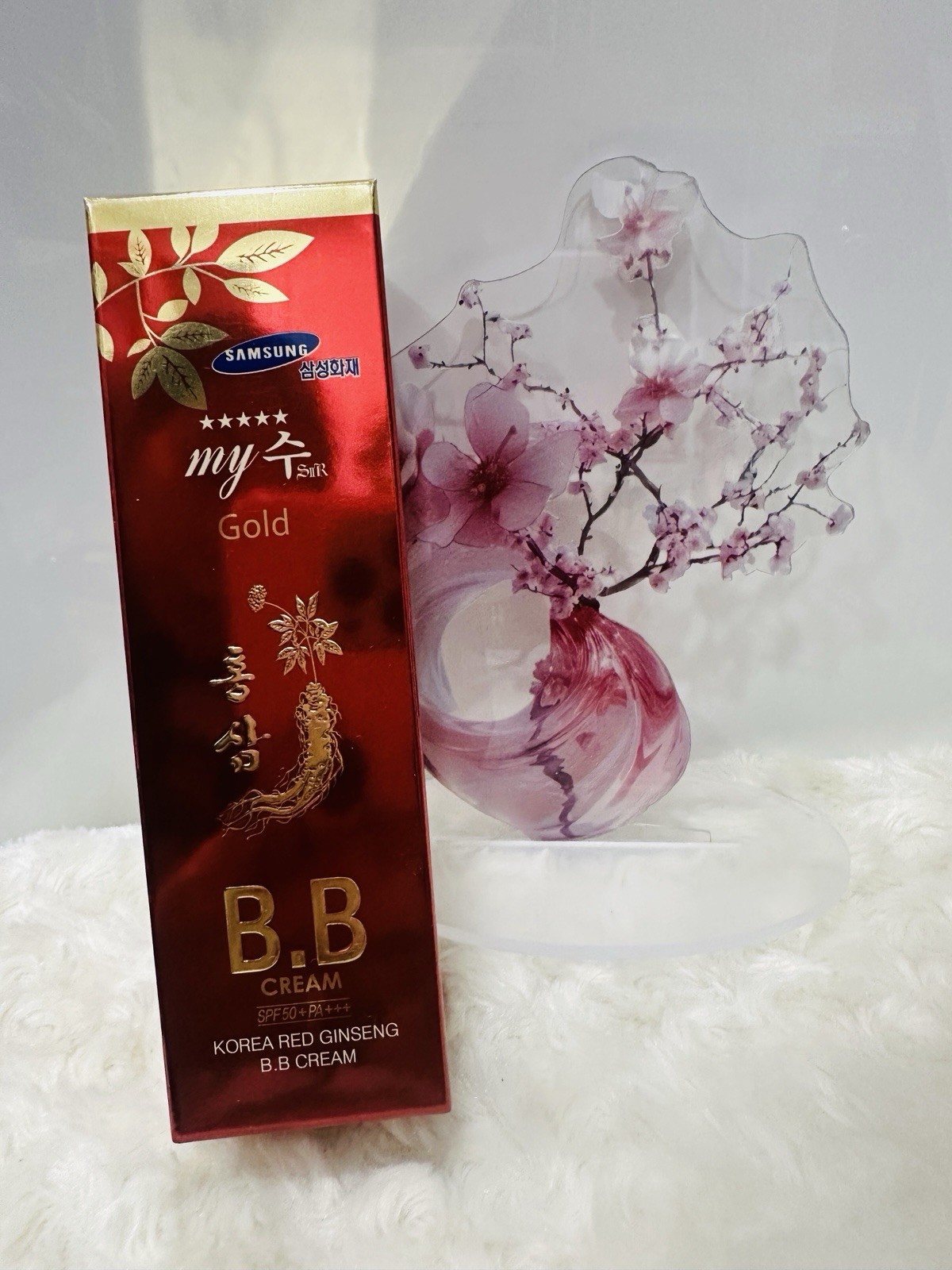 MY SU GOLD Korea Red Ginseng BB Cream SPF 50+ PA++++ 40ml. Made In Korea