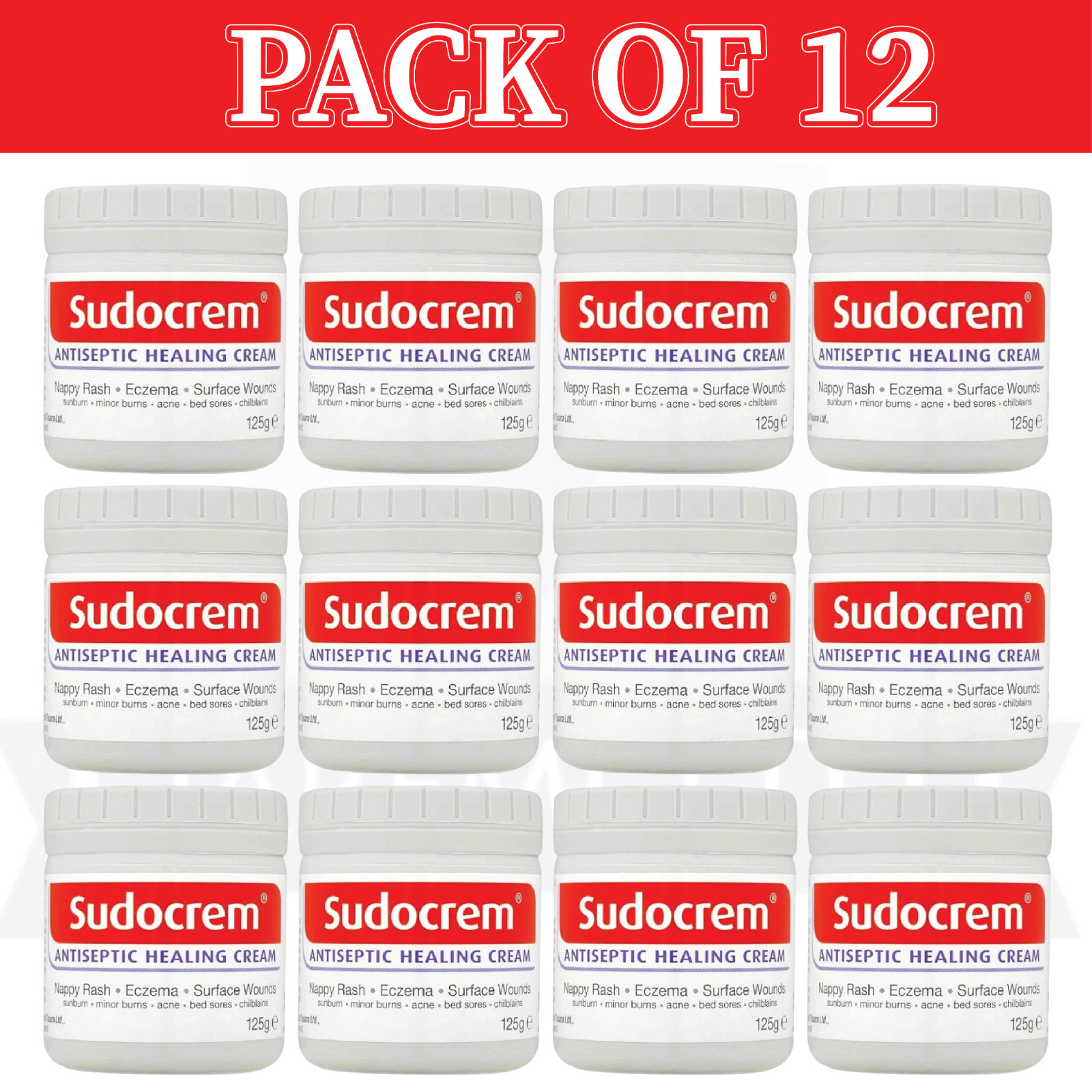 Sudocrem Antiseptic Healing Cream 125g Bulk Case Pack of 12 – [EXP 07/2027]