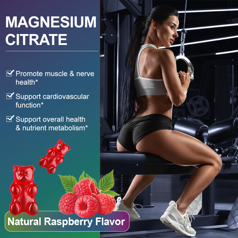 2 Pack Magnesium Citrate Gummies 600mg per Serving – 120 Vegan Gummies