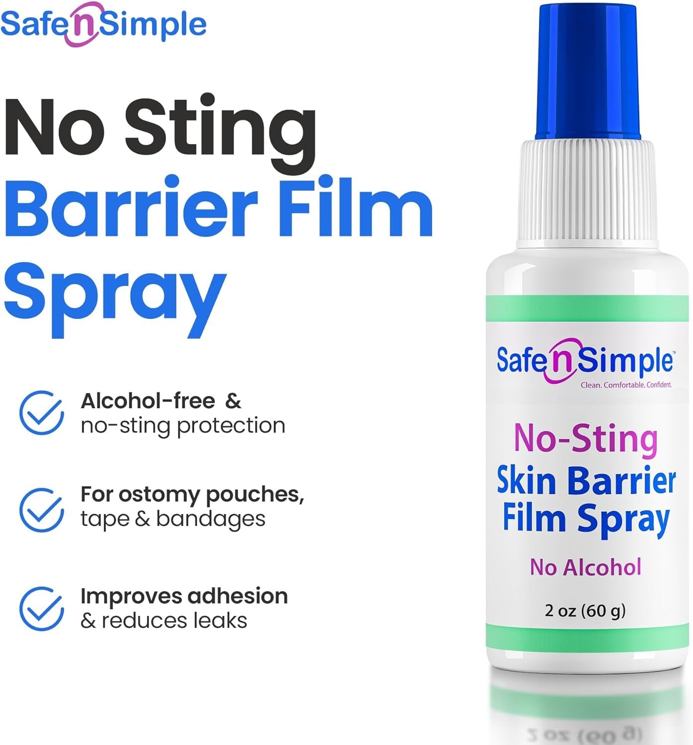 Skin Barrier Spray Odor-Free No Sting Adhesive Protective Barrier Spray