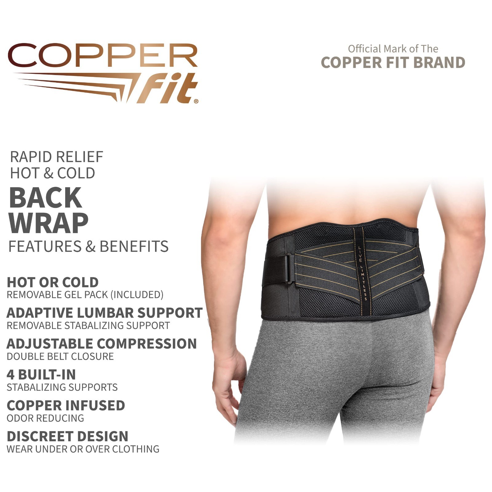 Unisex Copper Compression Rapid Support Sleeve for Pain Relief & Recovery