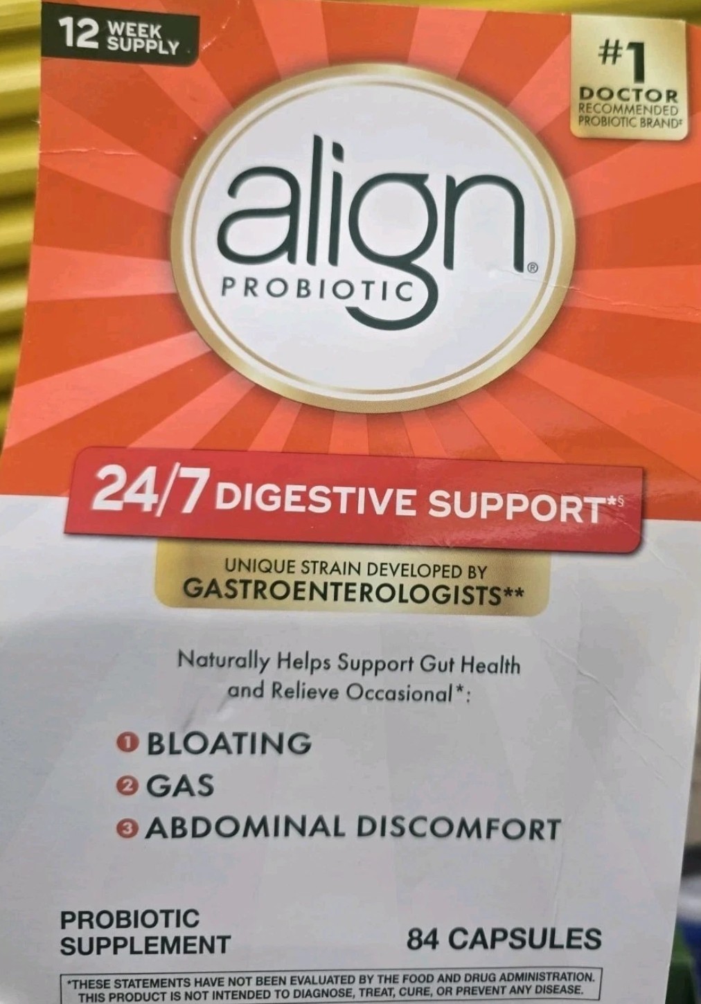 Align Daily Probiotic Supplement Capsules 84 Count Digestive 10/28