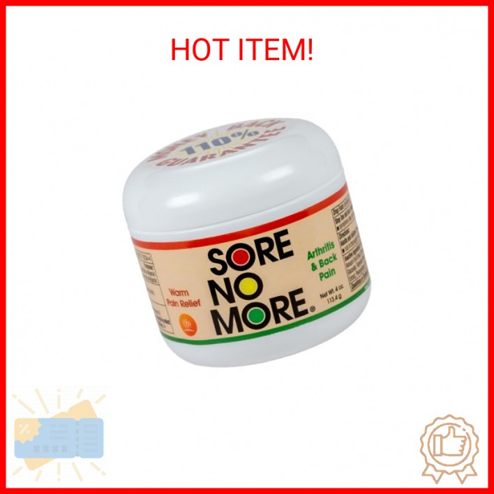 Sore No More Warm Arthritis Pain Relief Cream – Targeted Reliever for Back, Neck