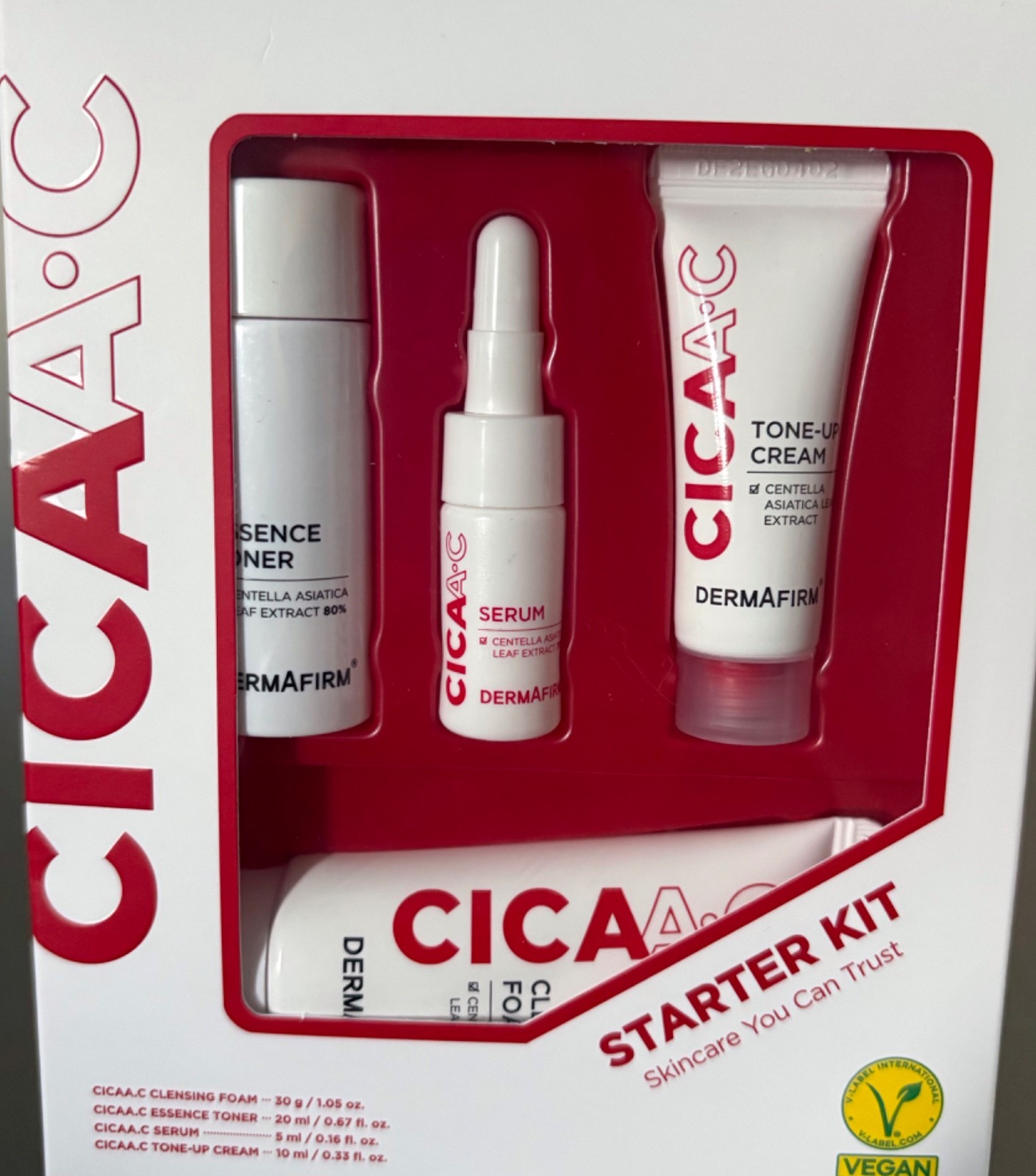 Dermafirm Cica A.C Stater Kit Lot of 4 Acne Skin Care Toner Serum Spot Cream
