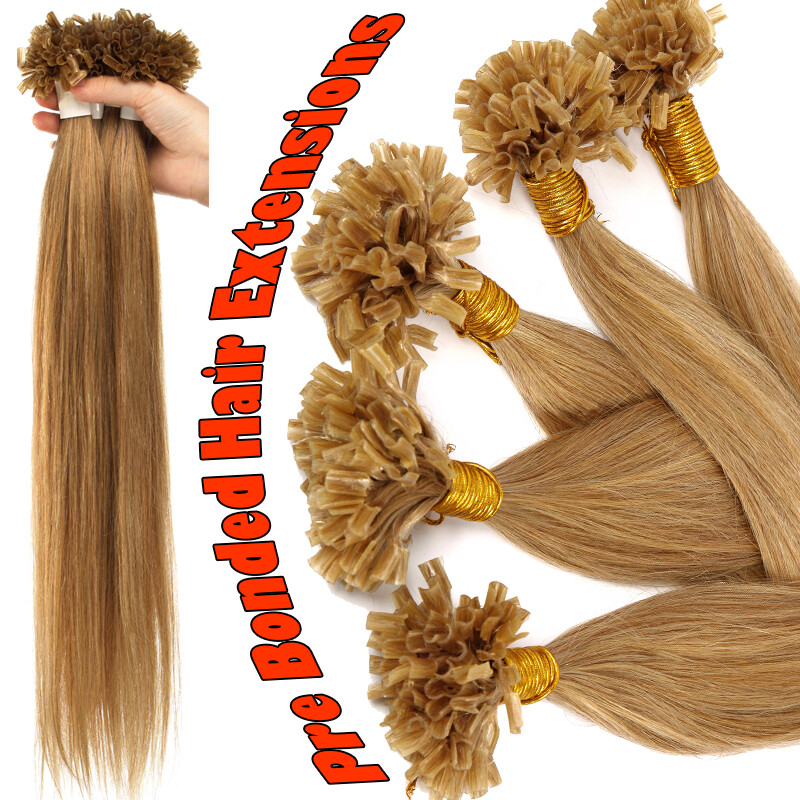 1g Hair Extensions Pre Bonded U Tip Nail Hair Keratin 100% Real Remy Human Hair