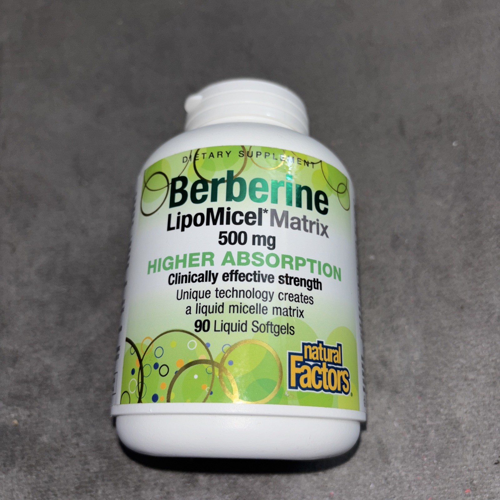 Natural Factors Berberine LipoMicel Matrix, 500 mg, 90 liquid softgels 8/2029