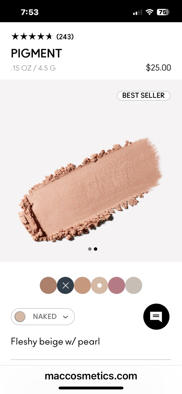 MAC-PIGMENT COLOUR POWDER-0.09 OZ. ONE OF BUYER CHOICE- NIP/NWOP