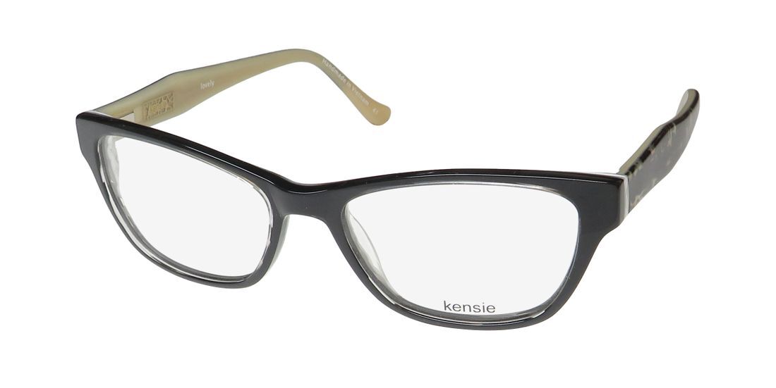 NEW KENSIE LOVELY EYEGLASSES 51-16-135 BLACK CAT EYE BK FULL-RIM WOMENS PLASTIC
