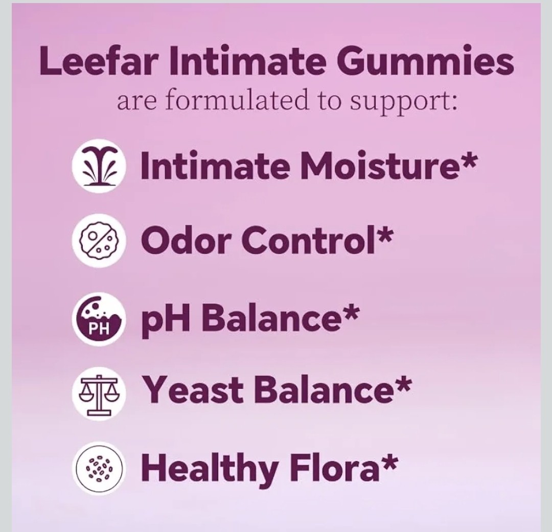 Leefar Women’s Probiotic Slippery Elm Pineapple Gummies 60 Count