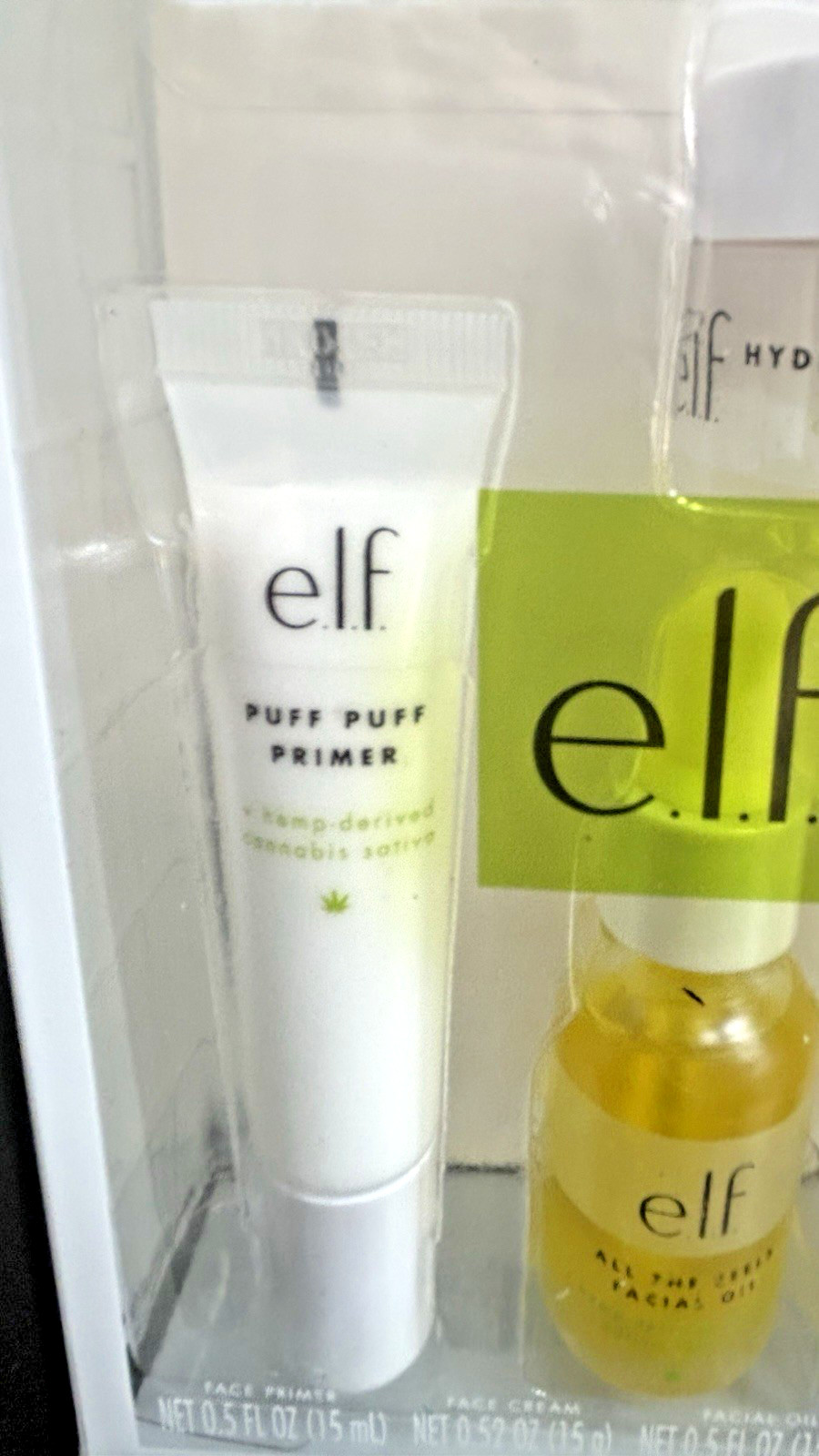 e.l.f. Skin Hit Hemp Derived Cannabis Sativa Kit – Cream – Oil – Balm – Primer